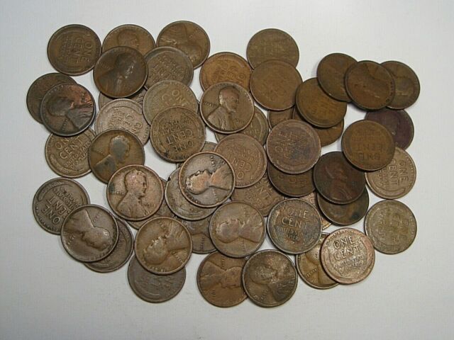 Roll (50 Ct) 1914 Lincoln Wheat Pennies. #34