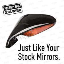 KiWAV replacement mirror black #8000A3229 fits MV Agusta F4 x1 LEFT HAND ε
