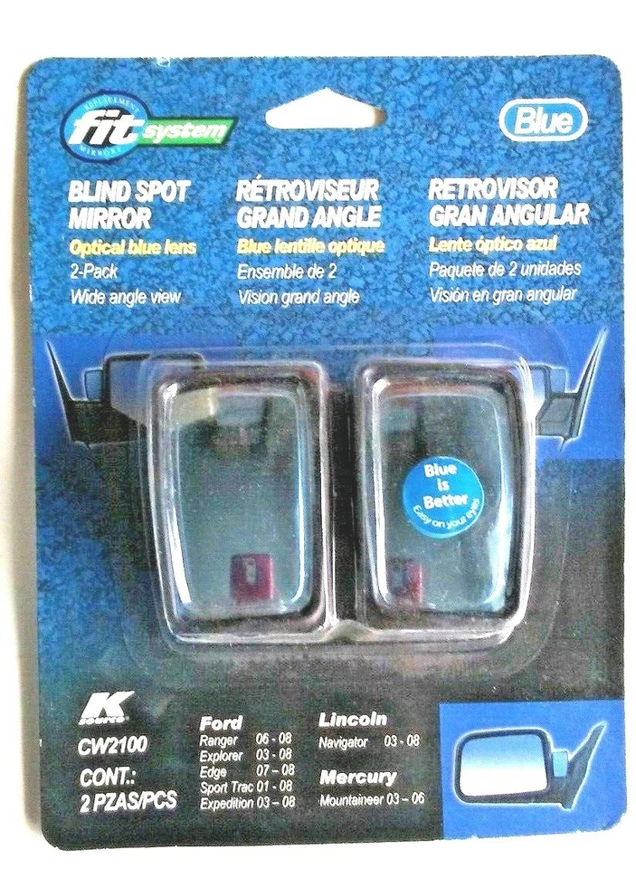 Espejo de punto ciego óptico lente azul SISTEMA DE AJUSTE CW2100 para Ford Lincoln Mercury Foto 3 de 3