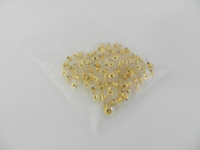 200PC Earring Backs Post Backings Stopper  Gold Tone Stud Secure Hook Earring