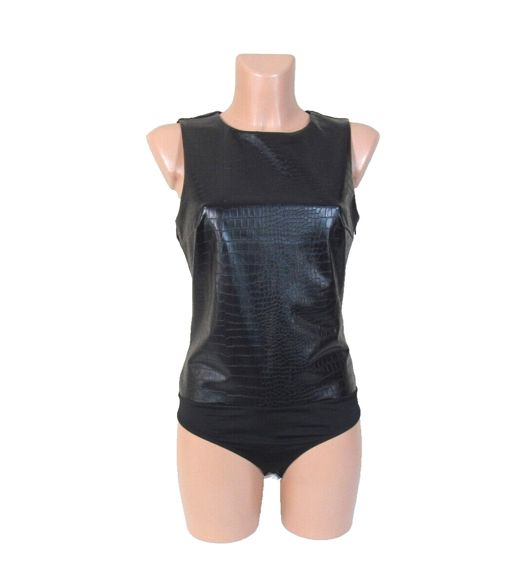 BODY EXPRESS TALLA M NUEVO CON ETIQUETAS IMITACIÓN CUERO ESTAMPADO COCODRILO PRECIO DE VENTA SUGERIDO POR EL FABRICANTE $58