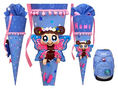 Schmetterling Schultüte passend zum  Bärzaubernd Ergobag  Schulranzen/ mit  Name