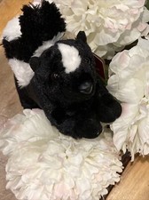 Lil' Sachet The Skunk 8" Stuffed Plush w/tags, Aurora - Black and White - tail