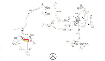 Original Mercedes-Benz A0005062864 Kühlmittelregelventil V176-177 W246 W247 W205