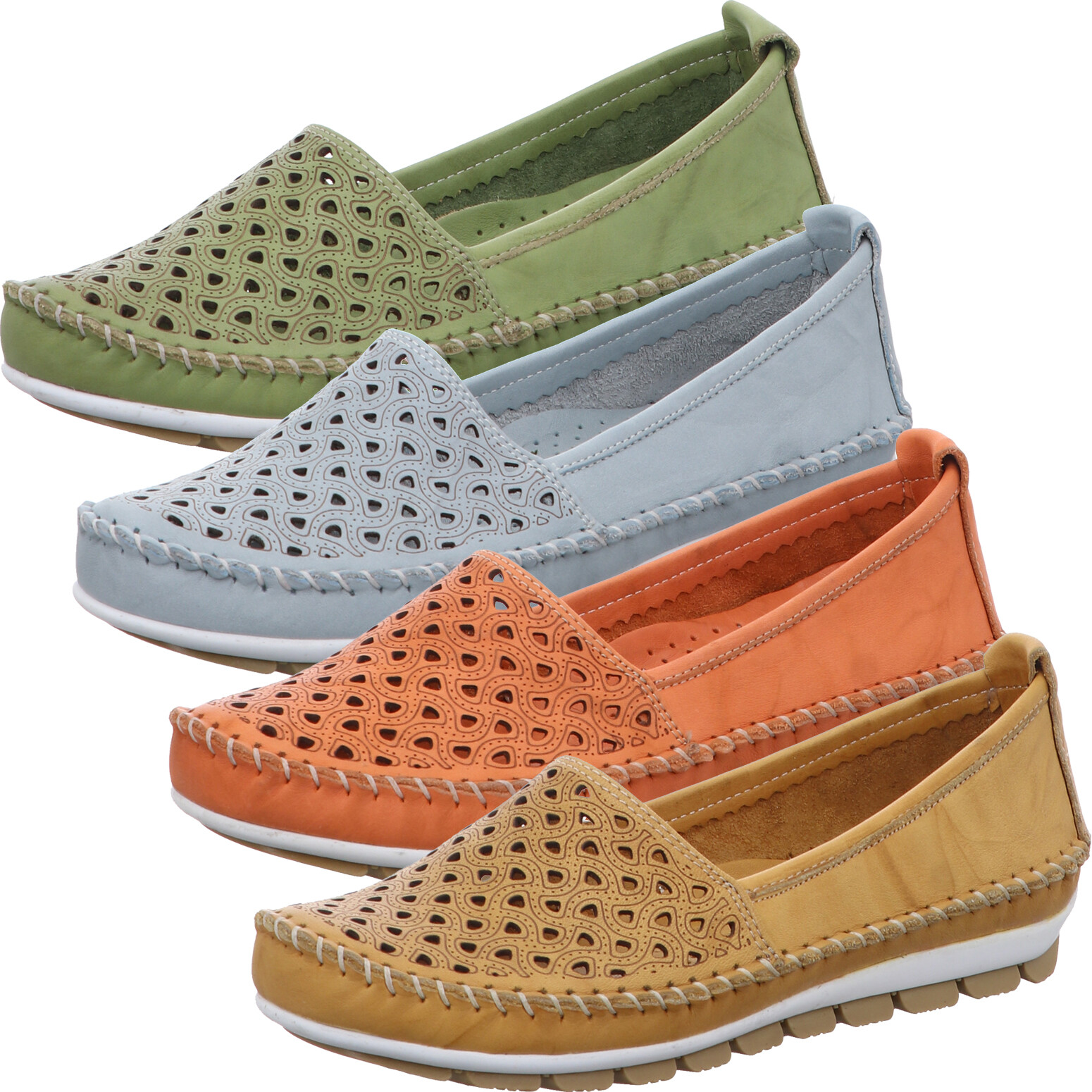 Gemini 003128-01 Damen Ballerina Slipper Mokassins Leder | eBay