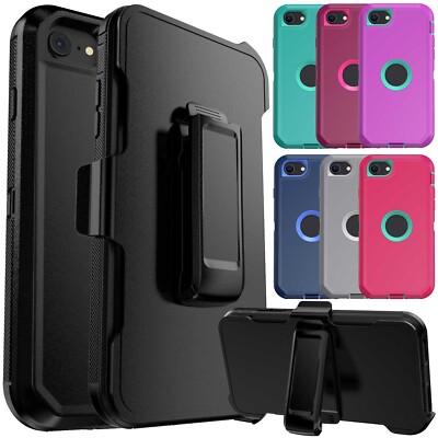 For Apple iPhone SE (2020) (2022)  2 3 Shockproof Hybrid Case Cover / Belt Clip