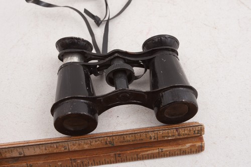 Vintage Tin Toy Binoculars Opera Glasses (A5L) Black For Repair - Picture 4 of 7