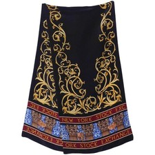 VIntage Silk Scarf, New York Stock Exchange, Dow Jones, Bull And Bear Souvenir