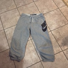 Boy  s Youth Medium Gray Nike Sweatpants Graphic Logo Joggers Kid  s Athletic