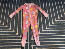 Little Sleepies Bamboo Pajamas Pink Milk Cookies Baby Clothes 3-6 Months