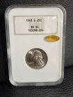 1943-D Washington Quarter NGC MS64 Gold CAC Fatty Holder PQ Gem Silver Rare