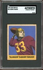 1949 Leaf Football #26 Sammy Baugh SGC A