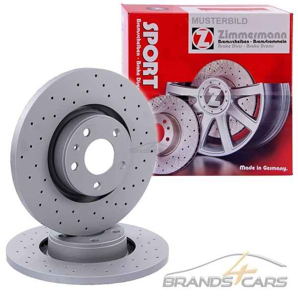 Zimmermann SPORT-BREMSSCHEIBE 2 Stk Hinten FÜR Audi A1 8X A2 8Z A3 8L TT-image