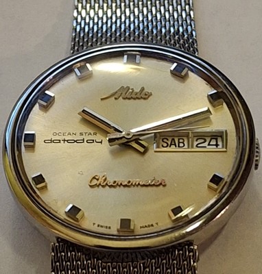 Mido Ocean Star Automatic Datoday Chronometer Men's Wrist Watch