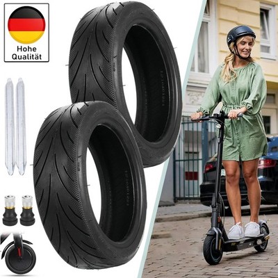 2x Für Ninebot Max G30 G30D Vollgummi Reifen 10x2.5 60/70-6.5 Scooter Tubeless