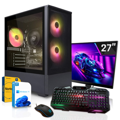 Business Komplett Set PC AMD Ryzen 5 PRO 5655G 16GB DDR4 512GB NVMe 27 Zoll TFT