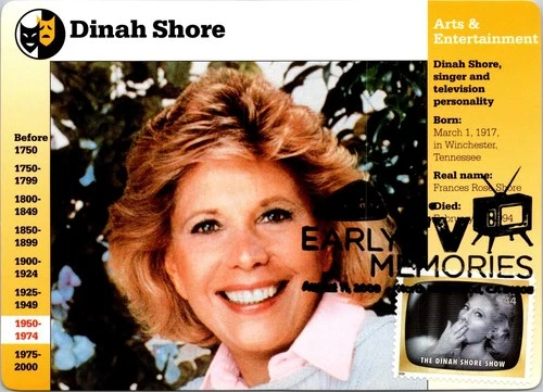 Dr Jim Stamps Maximum Card Dinah Shore Show 44C Early Tv Memories Cancel Fdc