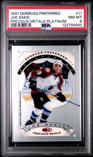 1997 Donruss Preferred JOE SAKIC Precious Metals Platinum  /100 PSA 8