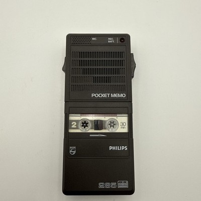 Philips 285 mini Vintage Pocket Memo Cassette Voice Recorder - Parts Or  Repair