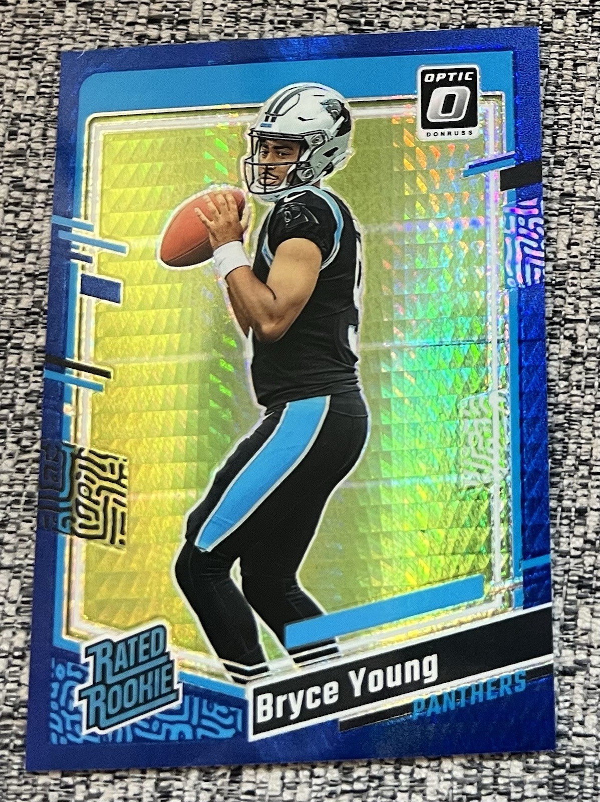 2023 Panini Donruss Optic Bryce Young #213 Rated Rookie Blue Hyper Prizm (RC)