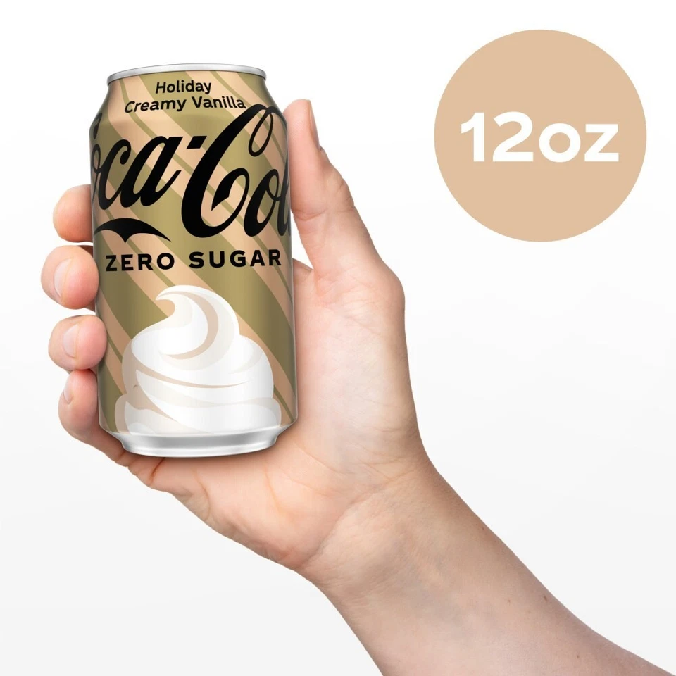 Coca-Cola® Zero Sugar Holiday 奶油香草苏打水 12 件装罐 12 盎司 — 第 4/4 张图片