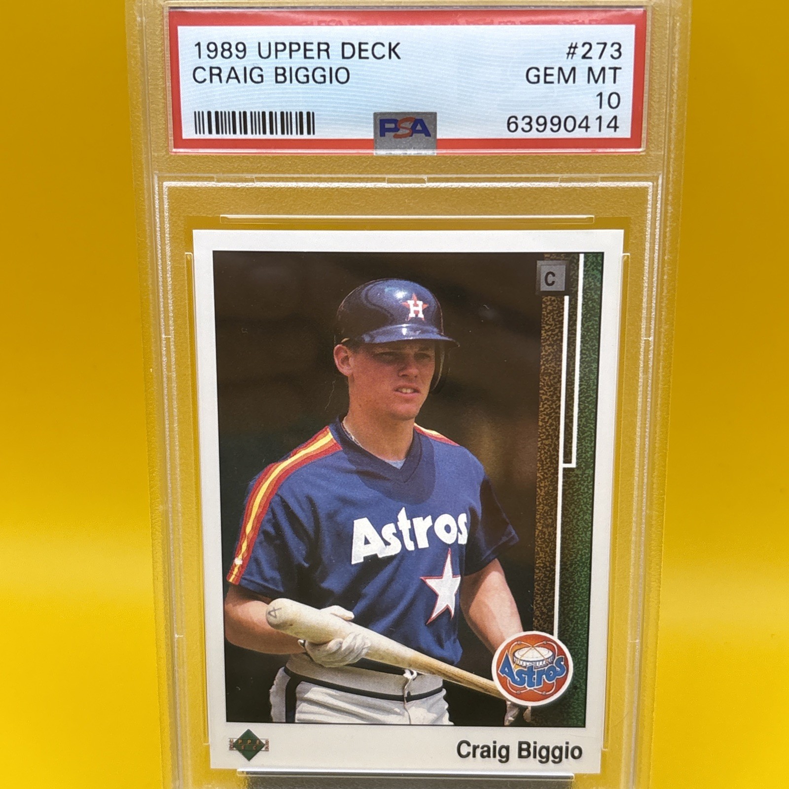 1989 Upper Deck Craig Biggio #273 PSA 10 GEM MINT RC HOF