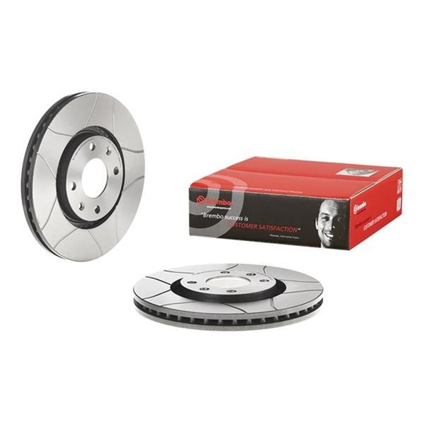 2X Brembo Bremsscheiben 283Mm Geschlitzt InnenbelÜFtet Vorne Passend FÜR-image
