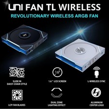 Lian Li UNI Fan TL Wireless 140 ARGB Single Pack Reverse Blade 14RTL1W1B Black