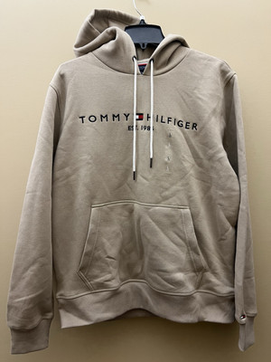 #231- TOMMY HILFIGER Men's Hoodie Flag Logo Pullover Fleece Hooded Sweatshirt