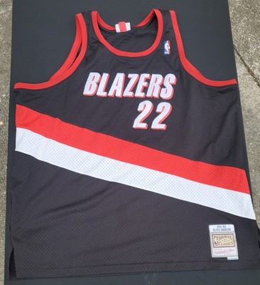 Clyde Drexler Portland Trailblazers Mitchell & Ness Basketball Jersey Black 3XLB