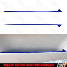 Blue Rear Door Storage Trim Strip Cover Carbon Fiber For Mercedes R-Class 09-12