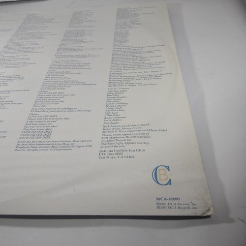 Belinda Carlisle Heaven On Earth With Insert Near Mint Virgin Vinyl Album LP - Picture 15 of 21