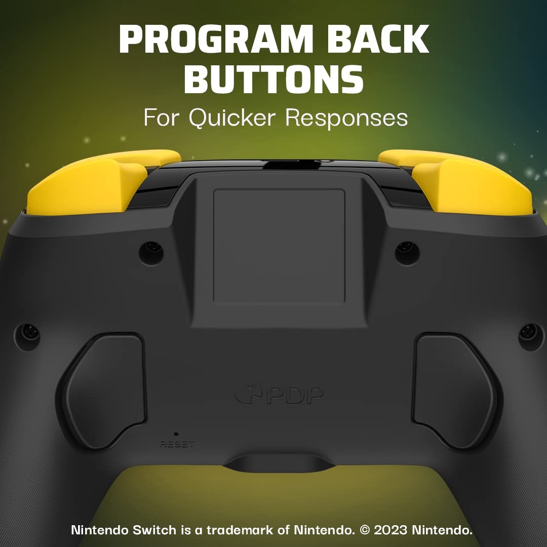 Manette PDP REMATCH GLOW Wireless Controller Mario Stars manette switch rechargeable jaune - 2