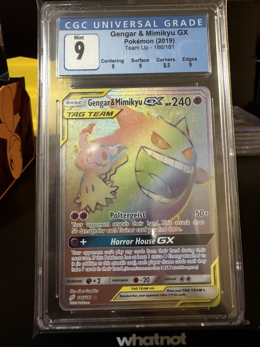 Gengar & Mimikyu GX (Secret) 186/181 Sm-Team Up Holo for sale