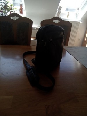 Ledertasche in Schwarz