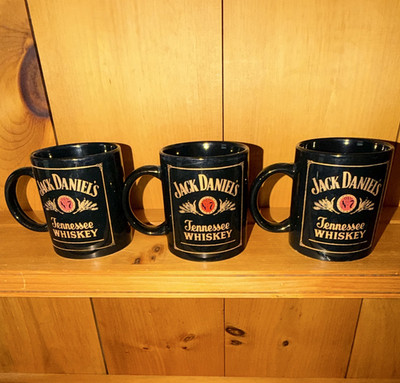 Jack Daniel s Tennessee Whiskey Distillery Mug Set of 3, Black/Gold/Red