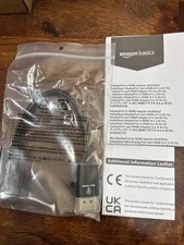 Amazon Basics DisplayPort to HDMI Adapter 4K 60Hz Not for USB, Black