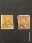 Lot of 2 Vintage US Stamps 4c Abraham Lincoln Used 1890 & 1902 Issues