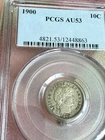 1900 Barber dime AU53 PCGS!!
