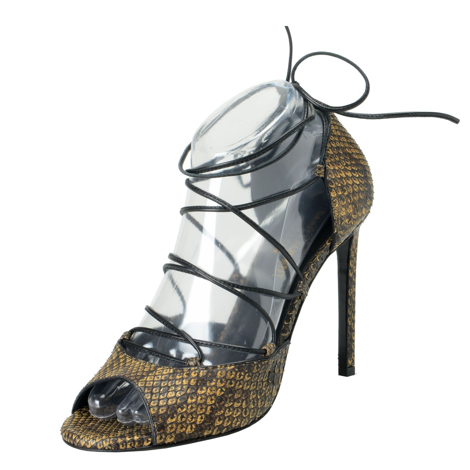 Женские туфли-лодочки из кожи питона на высоком каблуке Saint Laurent Sz 7 7,5 8 8,5 9 9,5 10