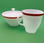 Vintage Flamingo🦩Pink Pyrex Cream And Sugar GUC Adorable Retro 50s 🇺🇸 MCM HTF