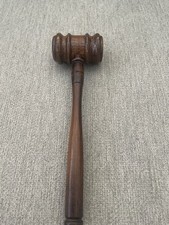 Auction Judge Gavel Hammer Prop Mallet Brown Wood Wooden Judges