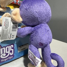 Fingerlings PURPLE  SPARKLE MONKEY WITH SOUND 9" Plush STUFFED ANIMAL Toy NEW