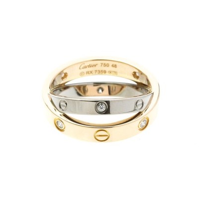 Cartier Be Love Ring Half Diamond Pink Gold (18K),White Gold (18K)... BF589968
