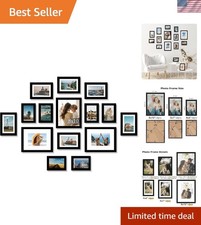 Elegant 15 Pack Picture Frames Set for Stunning Gallery Wall Decor, Black