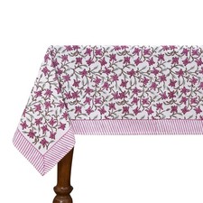 Mantel de algodón estampado a mano mantel regalo para ella mantel de comedor