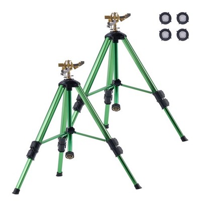 Tripod Sprinkler 2 Packs Heavy Duty Lawn Sprinklers with 3/4''NH Connector