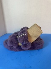 UGG Fuzz Yeah Purple Sheepskin Slipper Slide Sandals