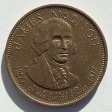 President James Madison Franklin Mint 1968 Presidential Bronze Medal 683354