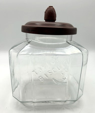 Vintage Taylor Biscuit Co Glass Store Jar 8 S...